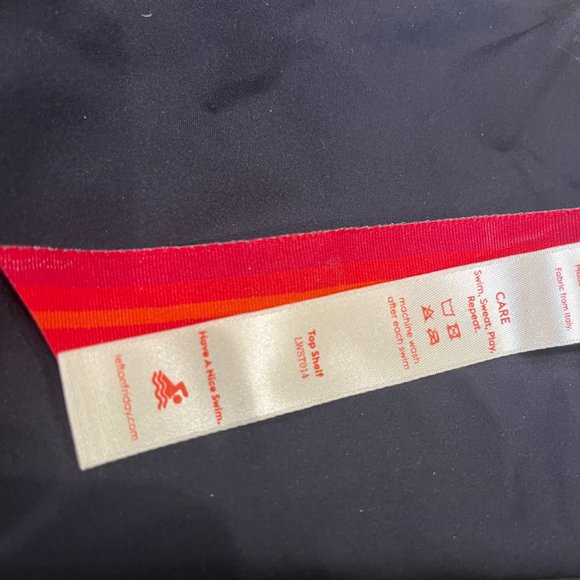 Left on Friday Black Top Shelf Swim Top, S - Picture 3 of 3